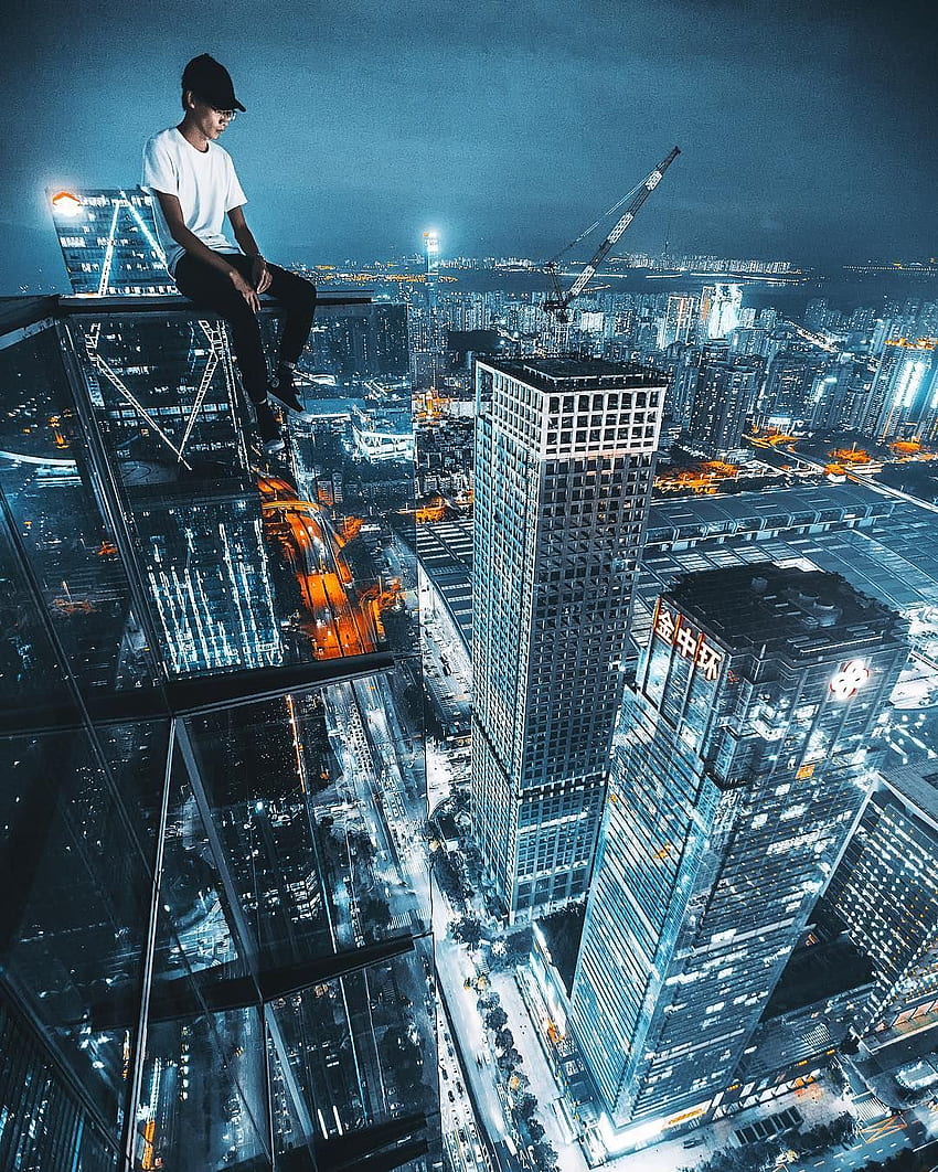 Incredible Rooftop graphy of Shenzhen HD phone wallpaper