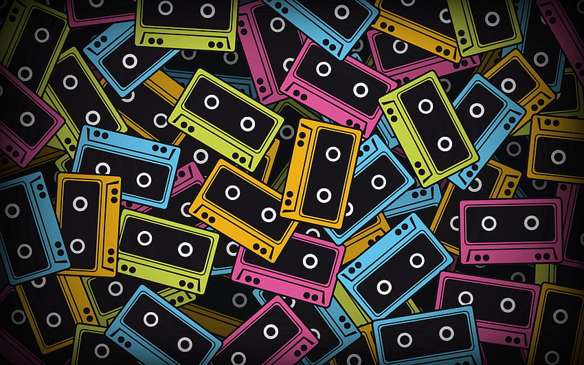 Background, Multicolored, Motley, Texture, Textures, Colourful, Colorful, Cassette HD wallpaper