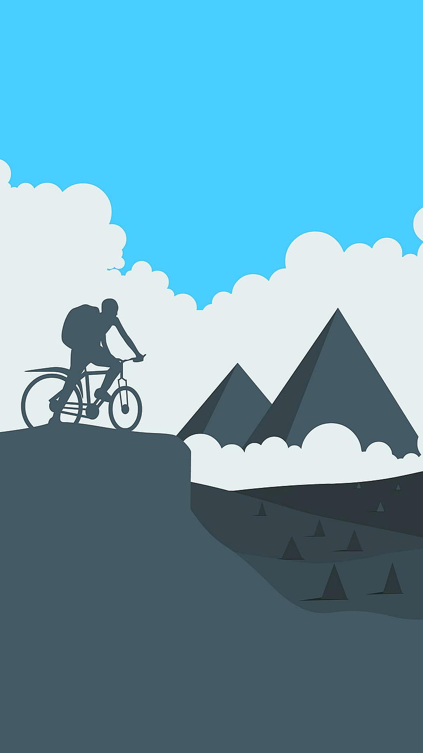 Outdoor Adventure Cycling Minimal iPhone 12 Pro Max HD phone wallpaper