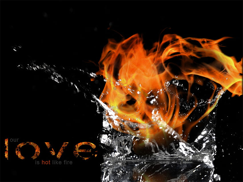 birth of fire, love, fantast, fight, water, fire HD wallpaper
