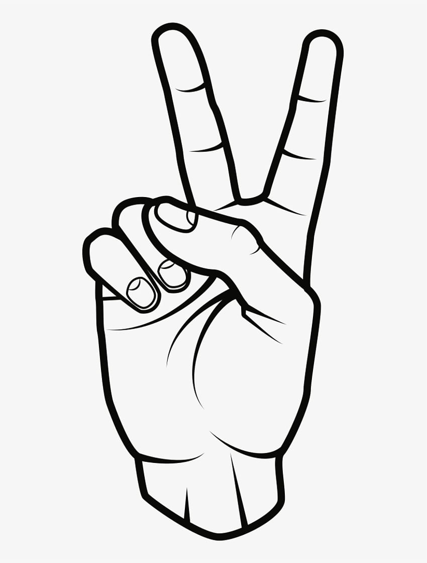 Peace Sign Clipart Blue  Draw Peace Sign Left Hand  Free Transparent PNG  Clipart Images Download