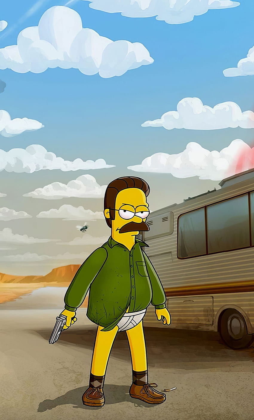 Bart und Heisenberg Simpson iPhone, Simpsons HD-Handy-Hintergrundbild