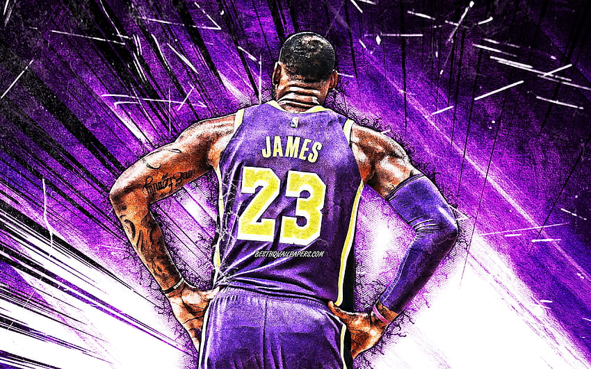 Download NBA iPhone Lebron James Cartoon Artwork Wallpaper