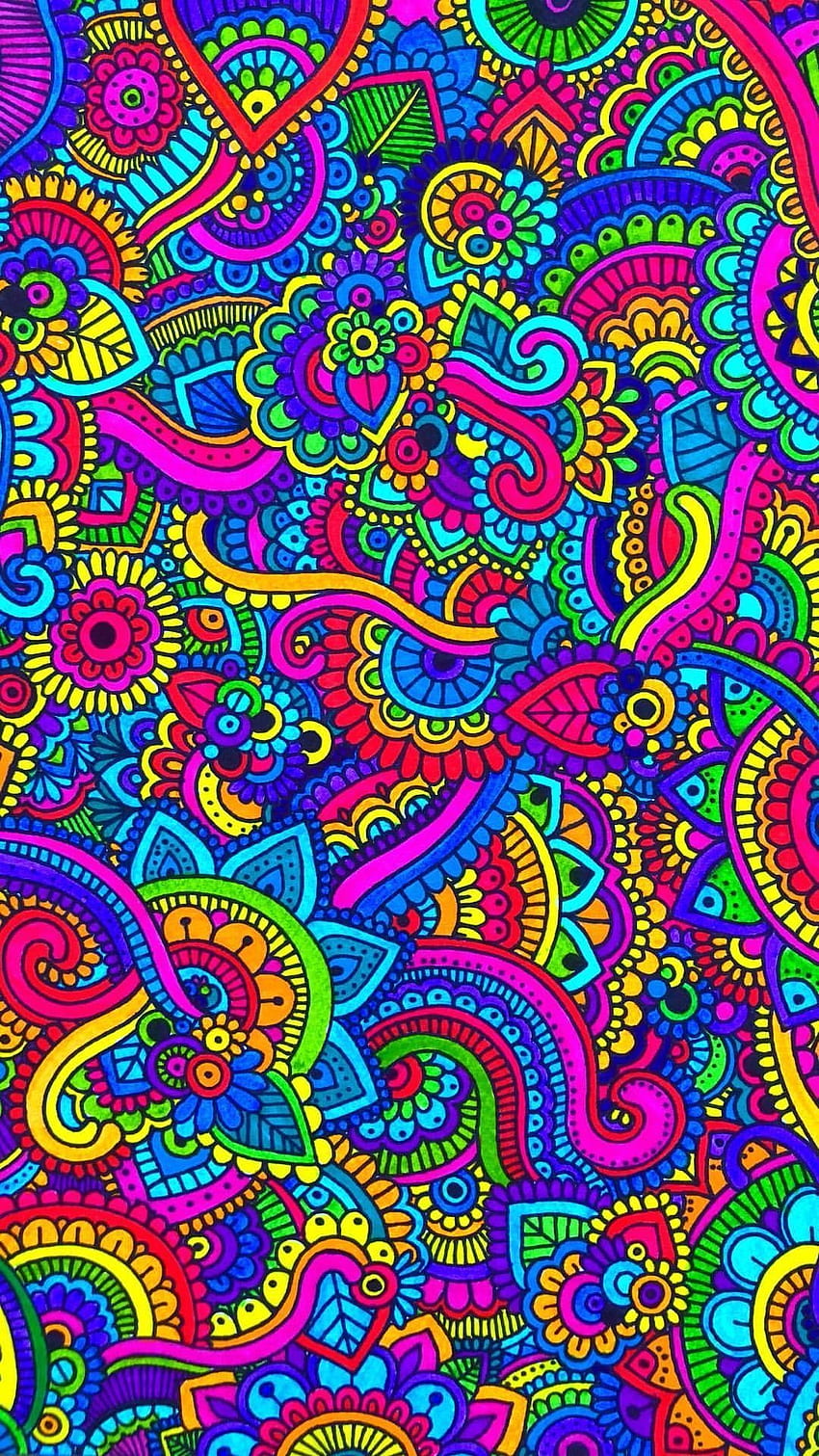 Sanet vd Merwe on Paisley. Zentangle art, Colorful art HD phone wallpaper