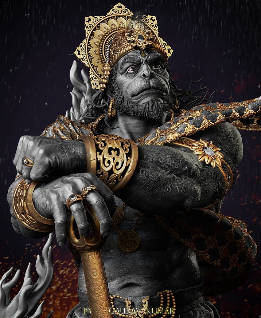 ArtStation - Dieu hindou Hanuman, Gaurav Kumar, Bajrang Bali Fond d'écran de téléphone HD