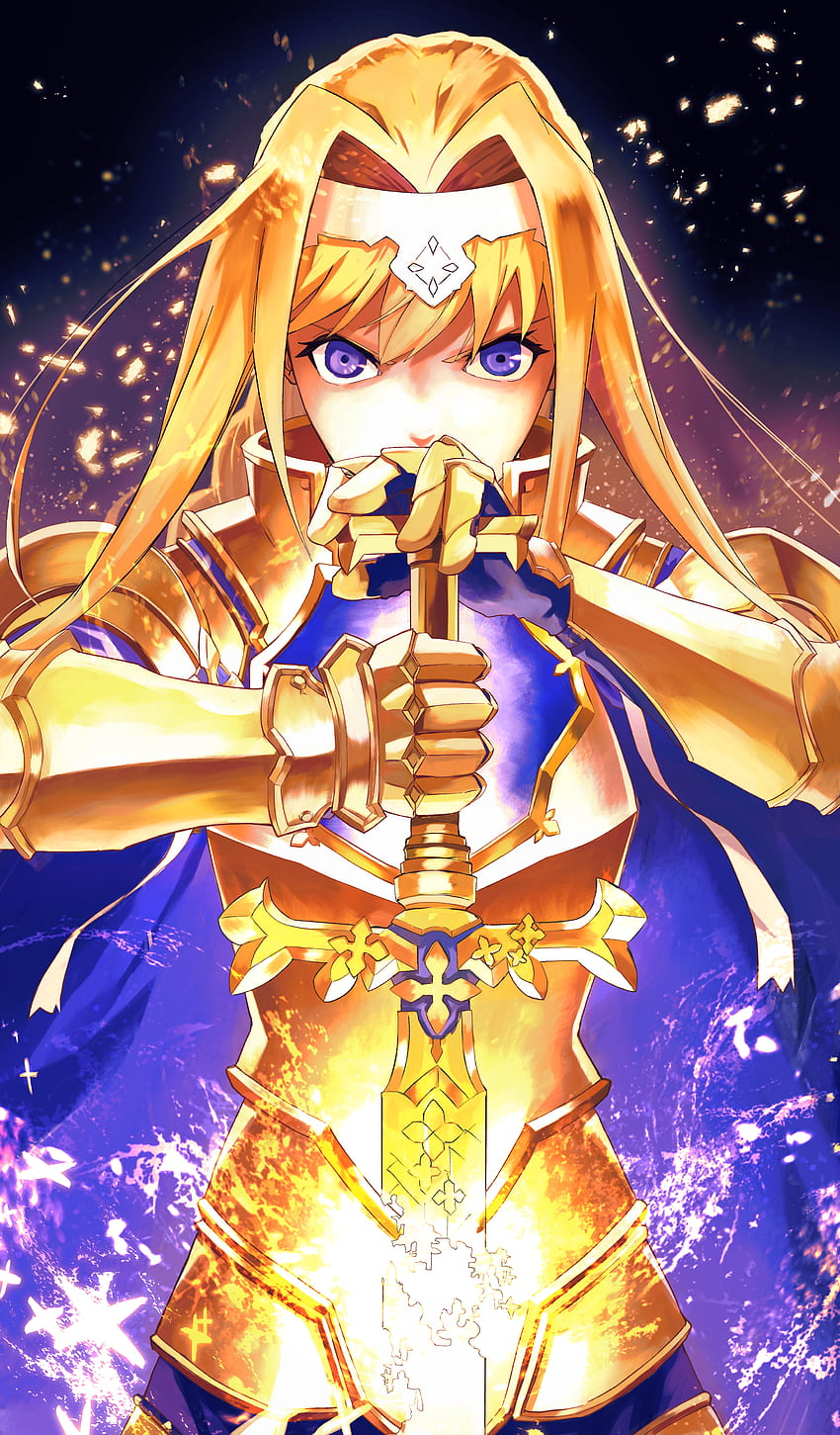 Alice Schuberg (Alice Zuberg) - Sword Art Online - Mobilna tablica anime Tapeta na telefon HD
