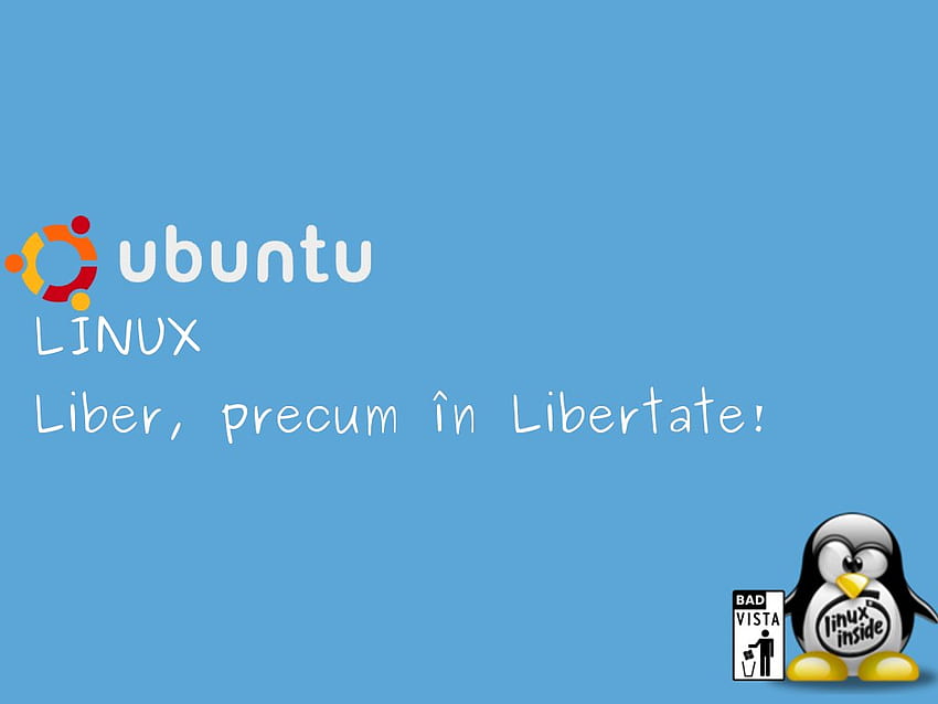 tekst w języku rumuńskim ubuntu dom, dom, pingwin, rumuński, ubuntu Tapeta HD