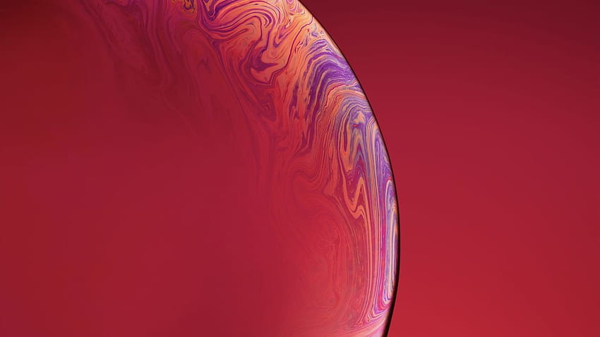 Tierra, Planeta, Burbuja, Rojo, iPhone XR, iOS 12 fondo de pantalla ...