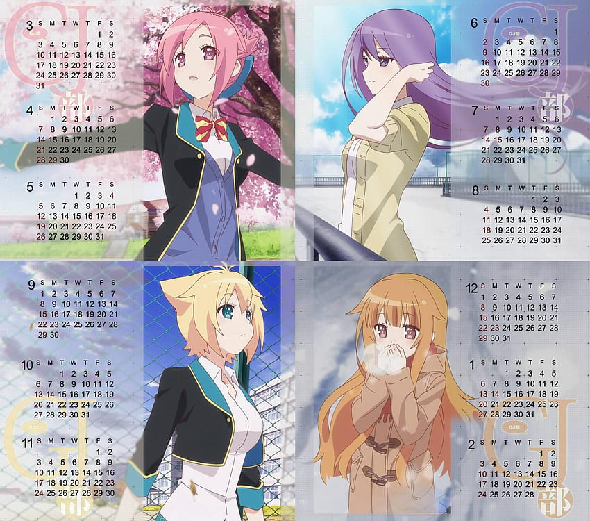 calender anime 2013, winter, summer, fall, 2013, spring HD wallpaper