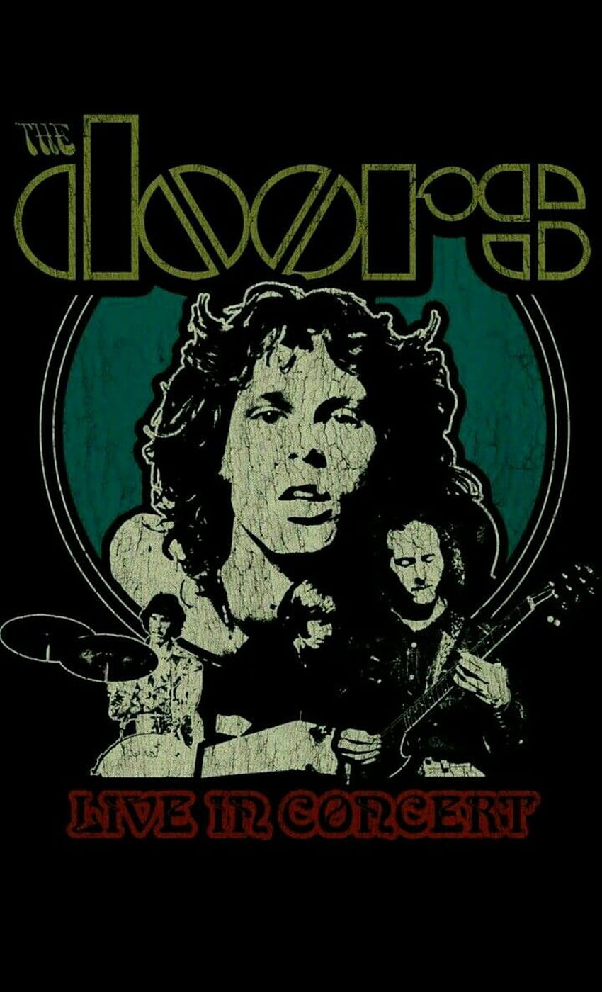 The Doors leben im Konzert. Rockband-Poster, Psychedelic Rock, Rock-Poster HD-Handy-Hintergrundbild
