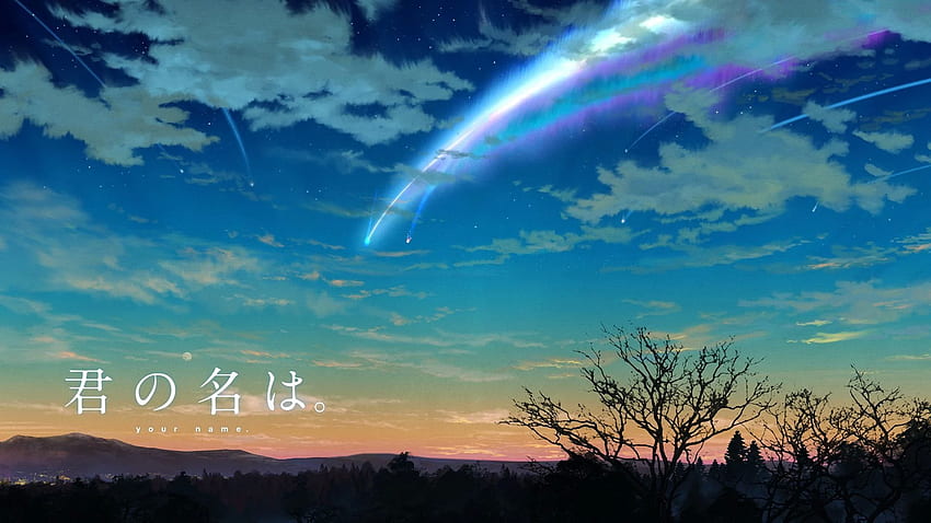 Kimi No Na Wa Dein Name Anime Himmel Landschaft Komet Wolken, Dein Name Anime Landschaft HD-Hintergrundbild