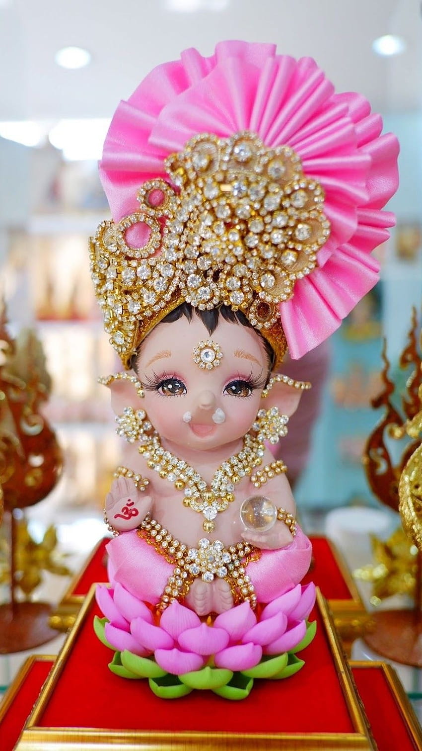 Ganpati Bappa, Baby, Ganesh, Lotus HD-Handy-Hintergrundbild