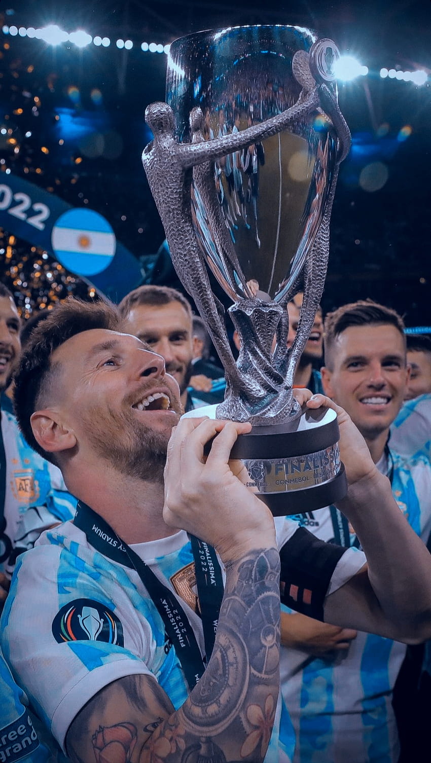 Lionel Messi, campeon, finalisima, champion HD phone wallpaper