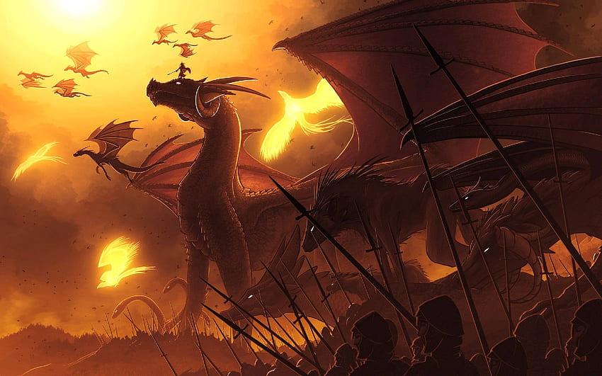 Wallpaper 4K RED - The Gamer vs Dragon