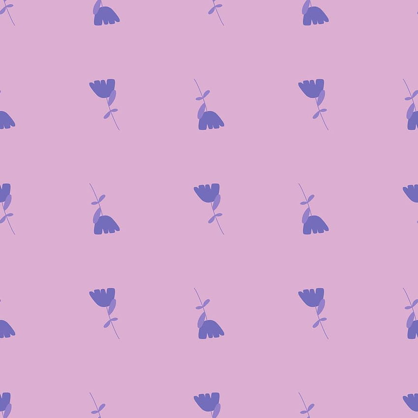 Little purple cute simple flowers seamless pattern in doodle style. Lilac background. Hand drawn backdrop. 5638853 Vector Art at Vecteezy HD phone wallpaper
