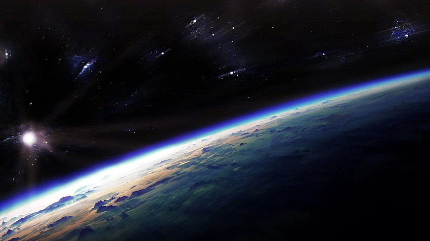 Do espaço e do fundo, atmosfera terrestre papel de parede HD
