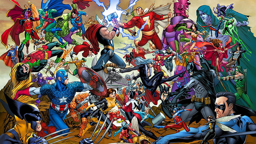 Marvel kontra DC, epicki Marvel Tapeta HD