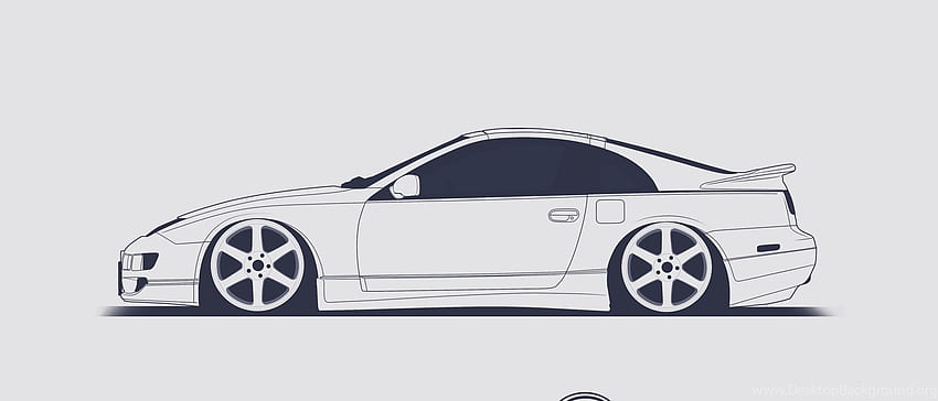Nissan, 300zx, Srcky Design, Minimalistyczny. Tło Tapeta HD