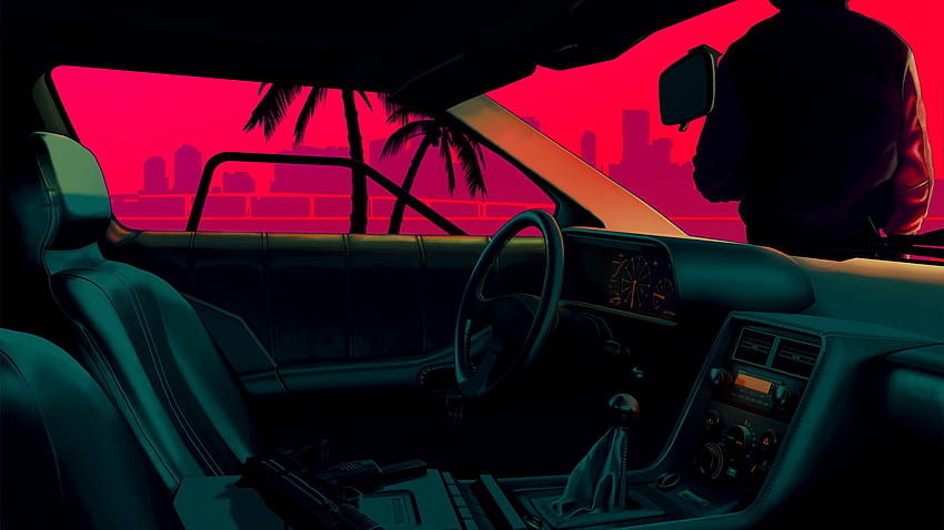 Miami Vice Car [] (x Post R): Outrun fondo de pantalla