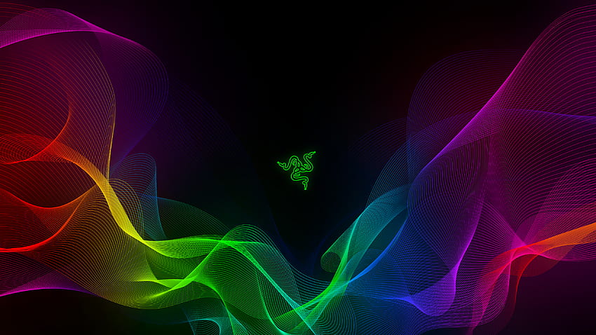 Razer, Abstract, Colorful, Waves, , Technology, Colourful HD wallpaper