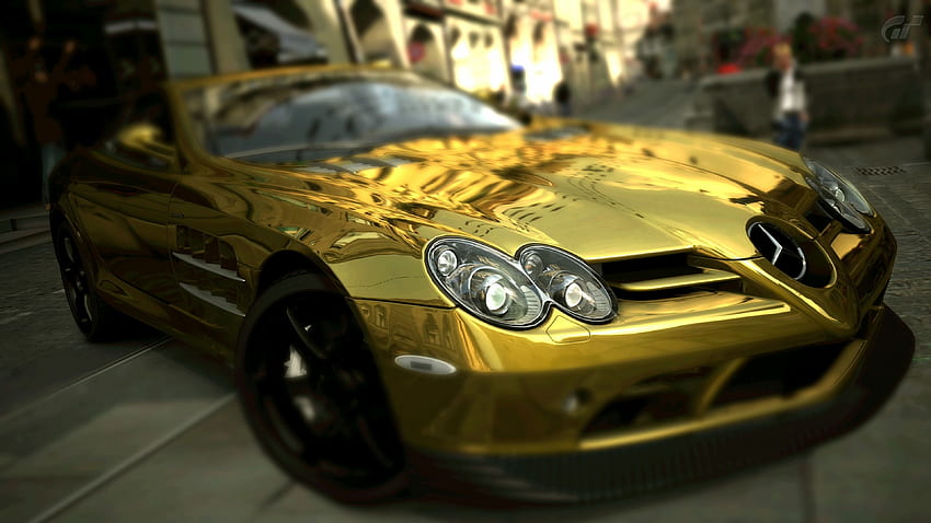 Mercedes Benz SLR McLaren Gold Background . Car, Mercedes car, Mercedes slr HD wallpaper