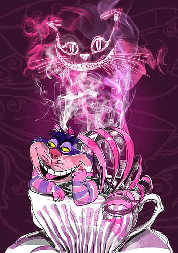 Download wallpaper 938x1668 cheshire cat cat art glow iphone 876s6  for parallax hd background