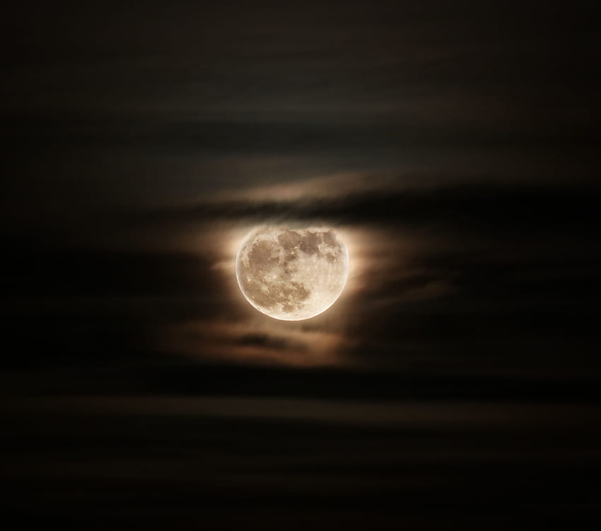 Sky, Night, Clouds, Moon, Dark, Full Moon, Eclipse HD wallpaper