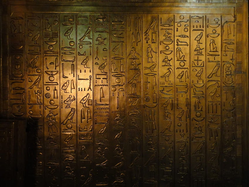 Ägyptischer Hieroglyphen-Hintergrund, ägyptischer Pharao HD-Hintergrundbild