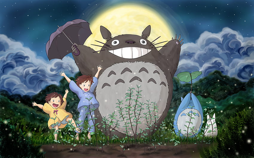Totoro Studio Ghibli Anime Boys Anime Girls Anime Umbrella - Resolution: HD wallpaper