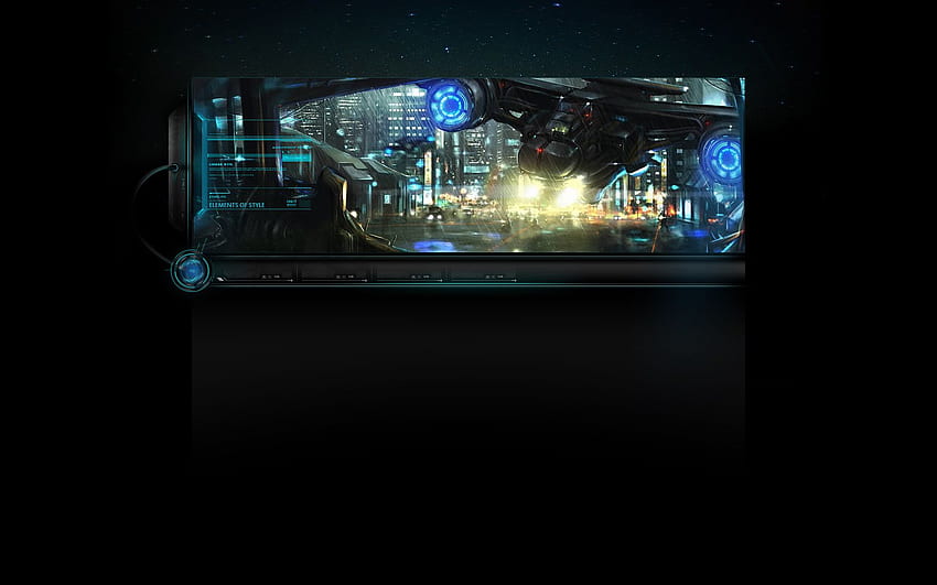 Sci-Fi-Tech-Site-Design HD-Hintergrundbild