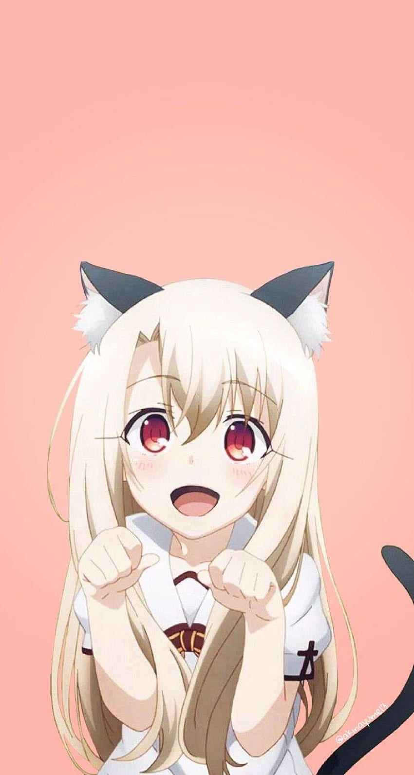 Cute aesthetic anime profile picture with a catgirl