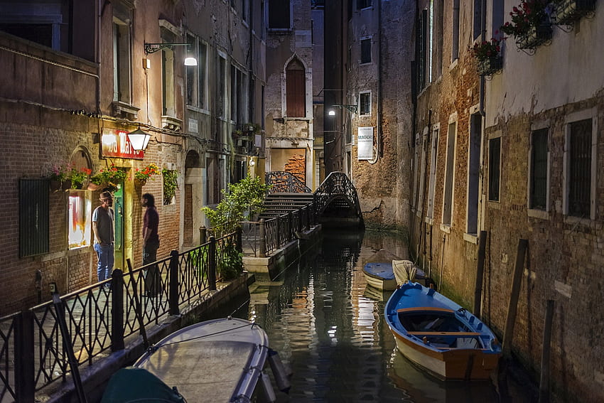 *** Venecia noche ***, noche, canal, venecia, ciudad fondo de pantalla