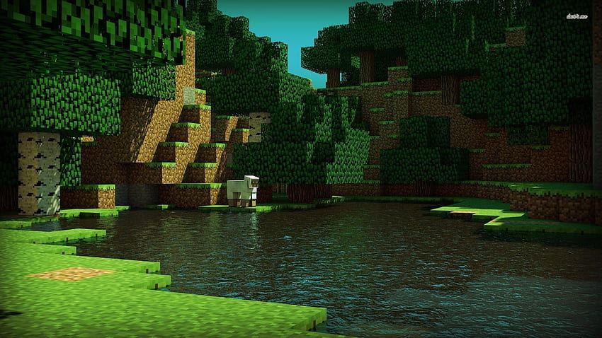 Minecraft-Hintergrund. Papel de parede Minecraft, Paisagem, Minecraft-Hintergrund HD-Hintergrundbild