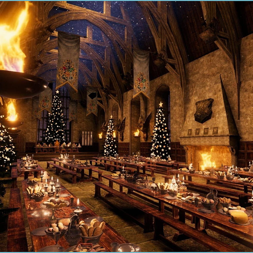 Natal Harry Potter, Aula Besar Hogwarts wallpaper ponsel HD