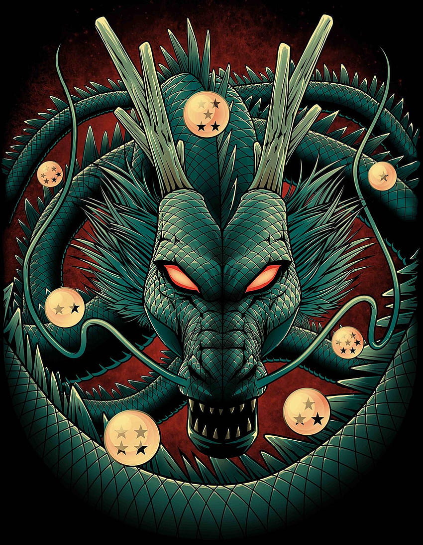 Dragón Shenron. Dragon ball art, Dragon ball artwork, Dragon ball, Goku y Shenron fondo de pantalla del teléfono