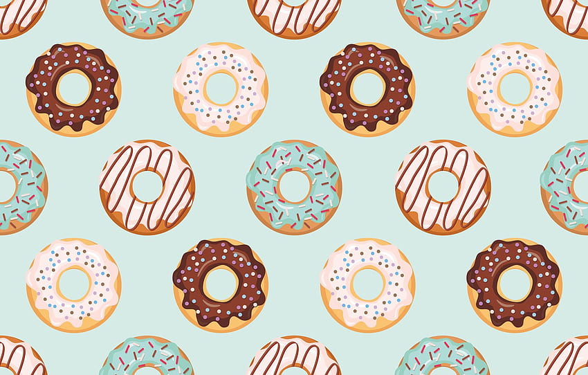 Donuts, Donut Pattern HD wallpaper