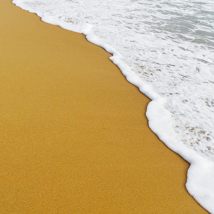 Yumuşak, köpük, plaj, deniz dalgaları HD telefon duvar kağıdı