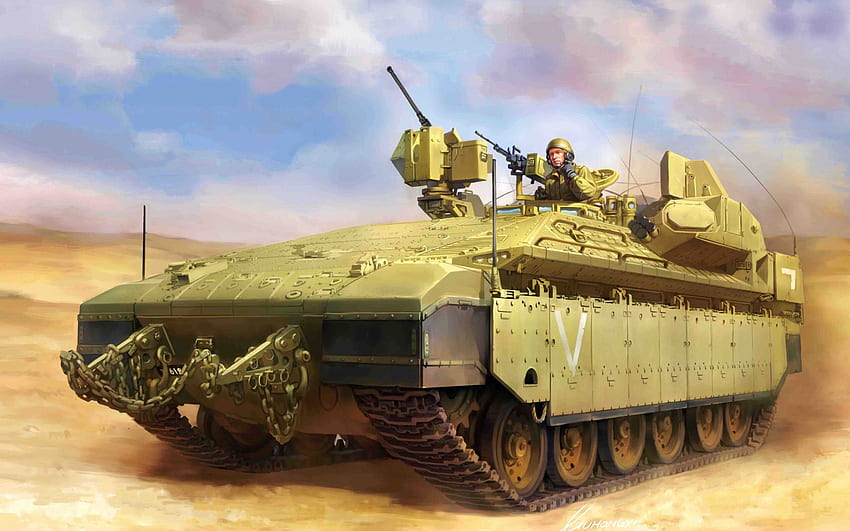 Namer, veicolo corazzato israeliano, IDF, IFV, forze di difesa israeliane, veicoli da combattimento israeliani per con risoluzione . Alta qualità Sfondo HD