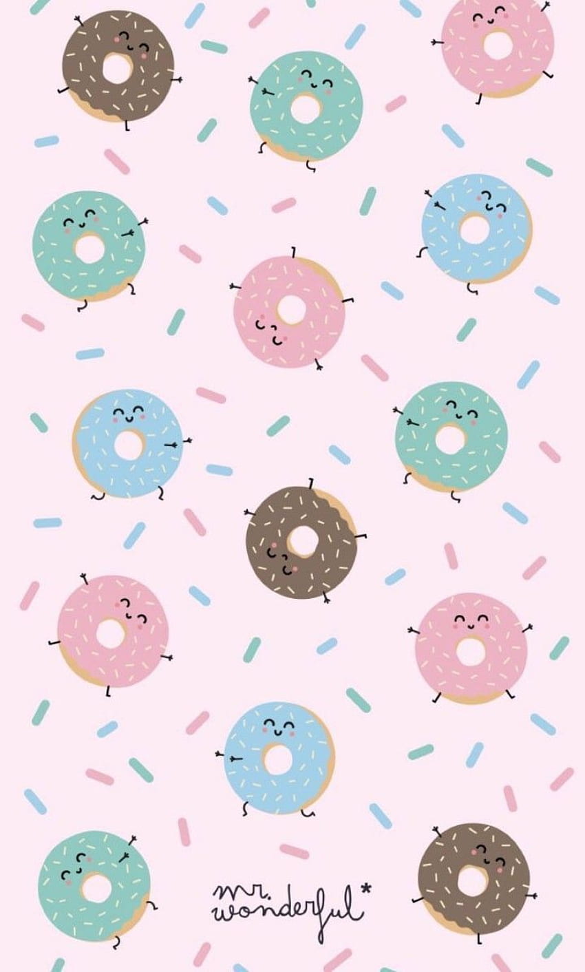 Cute Pinterest Summer Kawaii, Donut Pug HD phone wallpaper