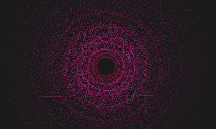 Pink, minimal, lines, pattern, abstract, circles HD wallpaper