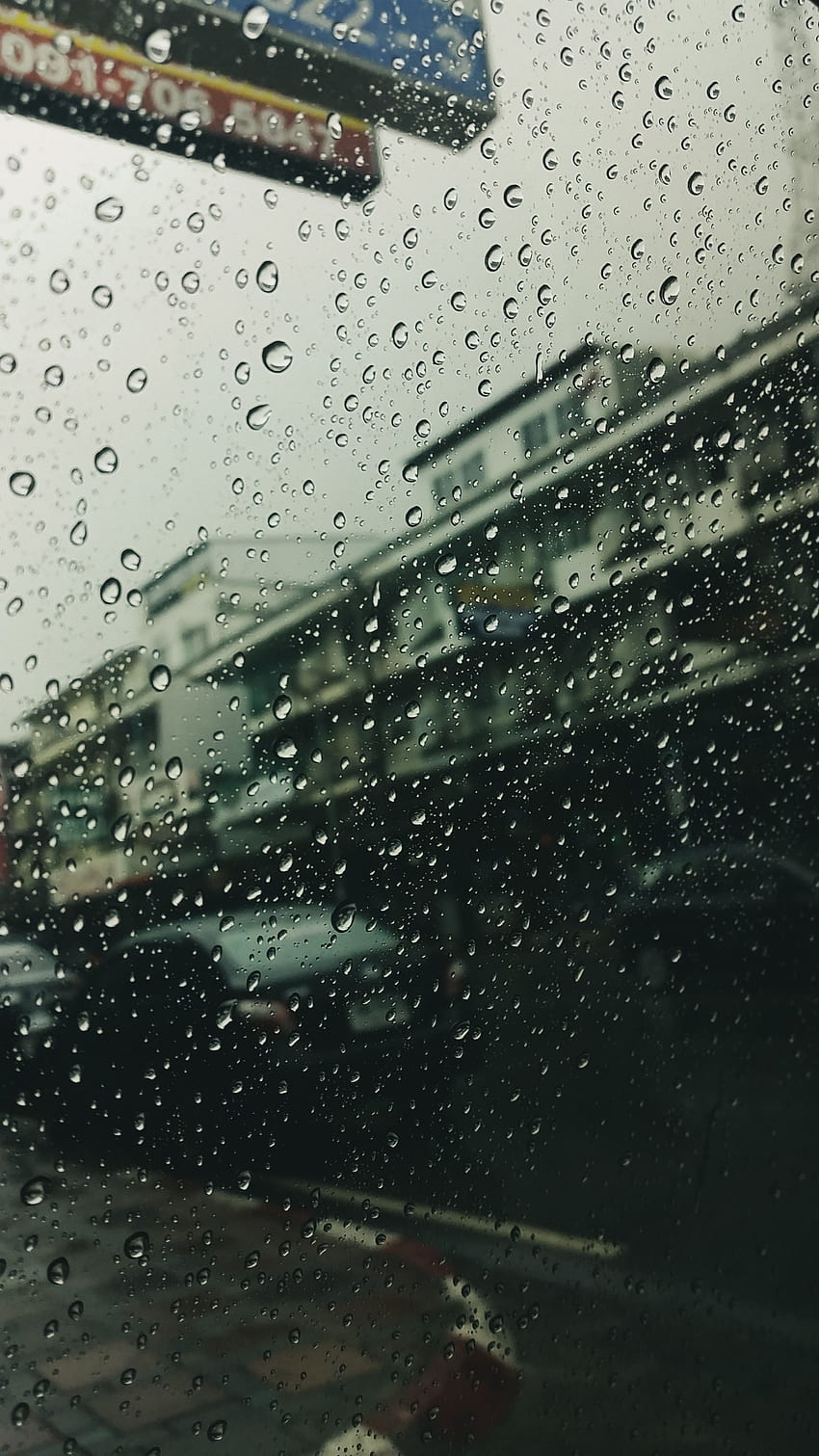 Regen, Tropfen, Makro, Unschärfe, glatt, Glas HD-Handy-Hintergrundbild