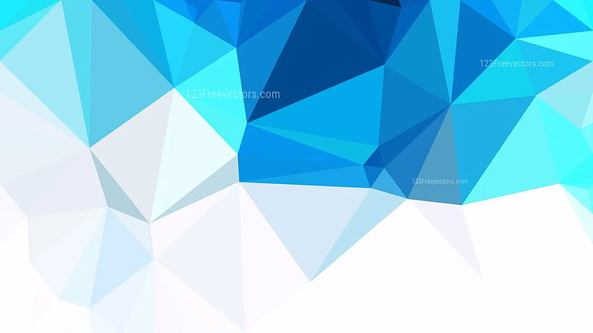 파란색과 흰색 다각형 배경 디자인 HD 월페이퍼