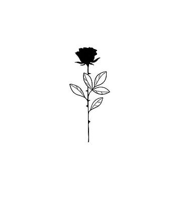 Black And White Flower Tattoo, Black And White Flower Tattoo png ...