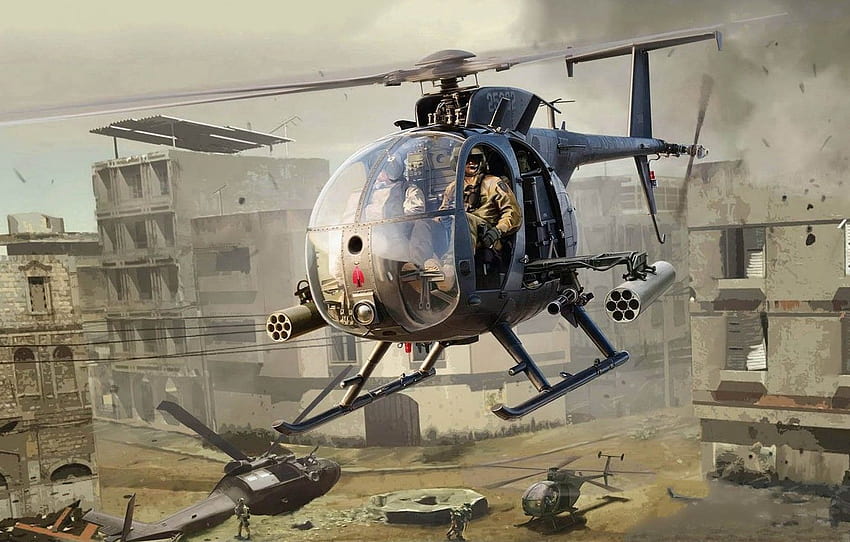 Hélicoptère, Petit oiseau, Opérations spéciales améliorées, AH 6J For , Section авиация Fond d'écran HD
