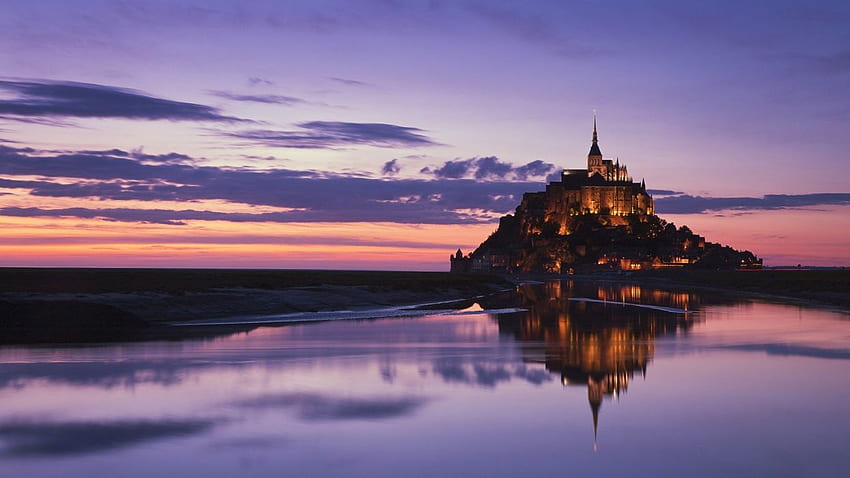 Castelos Normandia França Santos (religião) Mont Saint Michel ., Mont-Saint-Michel papel de parede HD