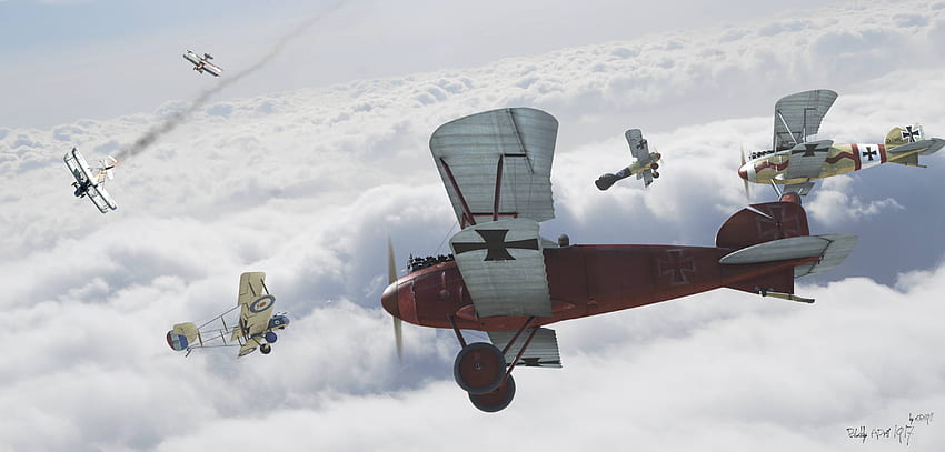 Dwupłatowiec, samolot z I wojny światowej Tapeta HD