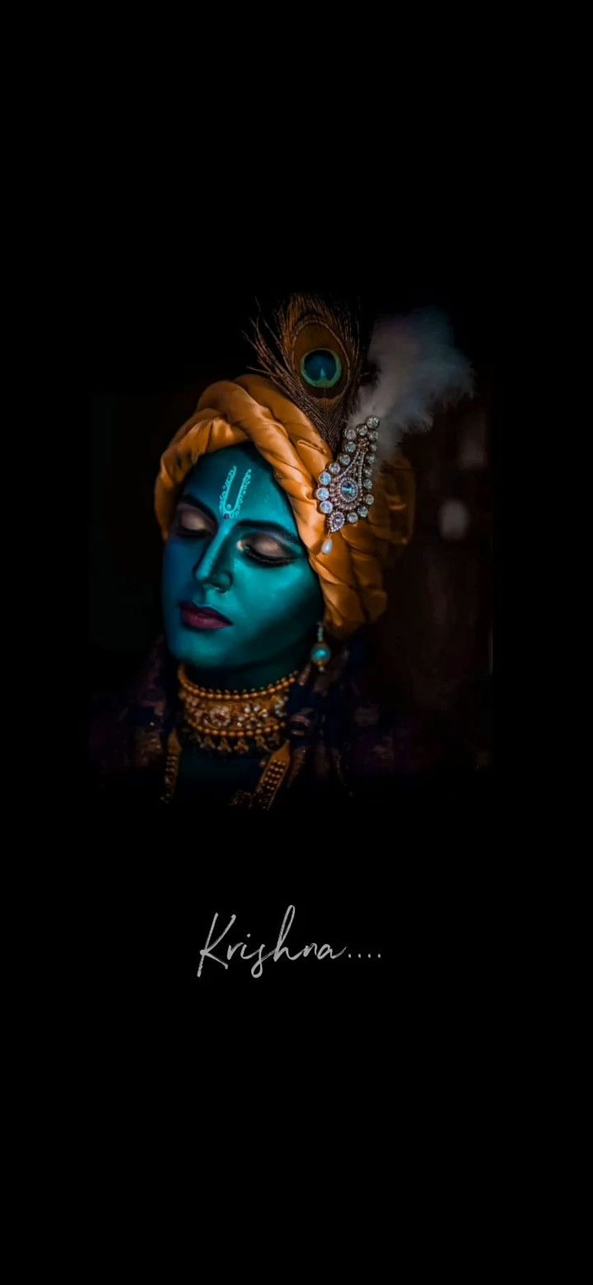 Lord krishna black , Krishna Dark HD phone wallpaper