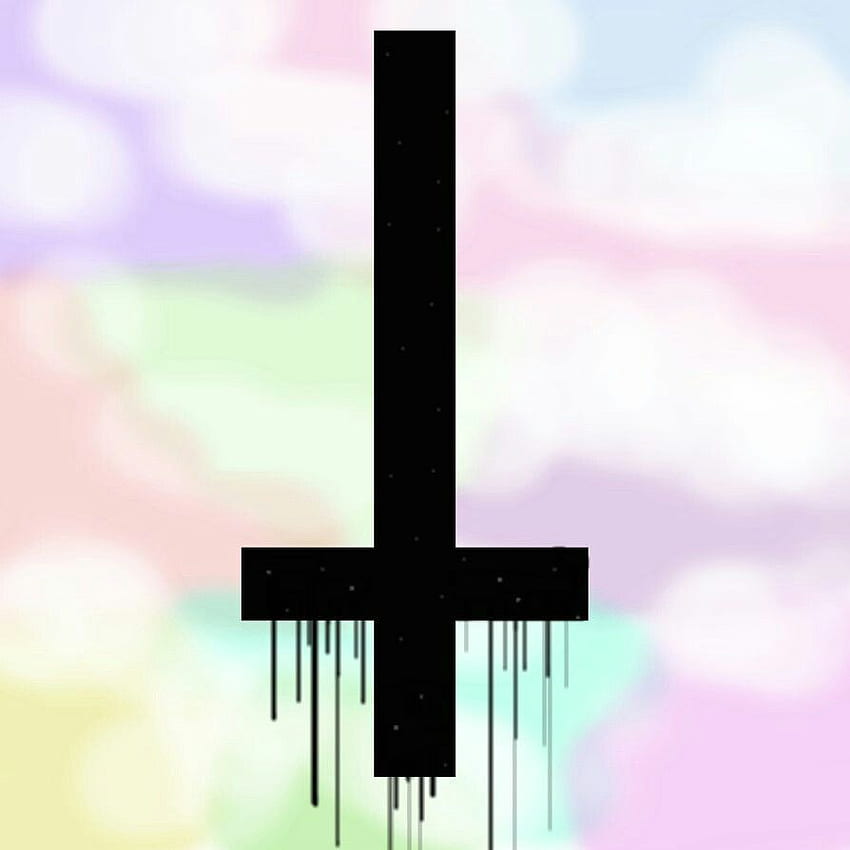 A nice looking upside down cross background. Goth , Pastel goth background, Background tumblr pastel, Satanic Cross HD phone wallpaper