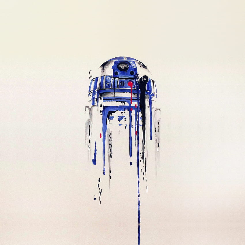 R2 D2 Минимална Starwars Art Illustration, Cute Star Wars HD тапет за телефон