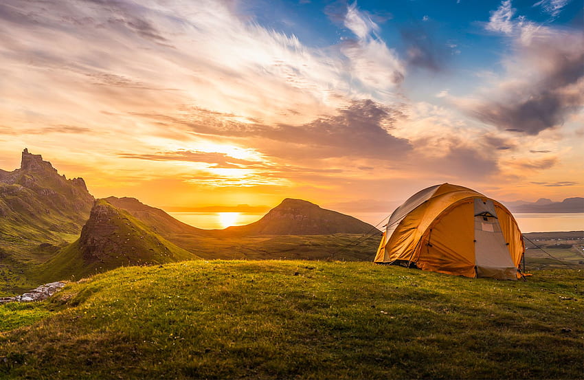 Wild Camping w Szkocji, Mountain Man Camping Tapeta HD